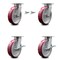 Service Caster 8 Inch Kingpinless Poly on Aluminum Wheel Caster Swivel Locks 2 Brakes SCC, 2PK SCC-KP30S820-PAR-BSL-2-SLB-2 - alternate 1